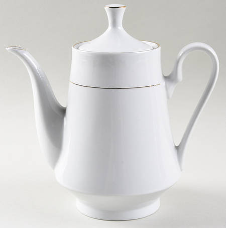Classic Gold (White) Coffee Pot & Lid