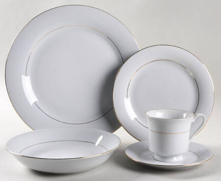 Classic Gold (White) 5 Piece Place Setting