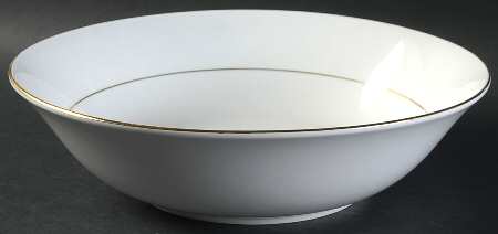 Classic Gold (White) 9" Round Vegetable Bowl