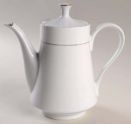 Classic Gold (White) Coffee Pot & Lid
