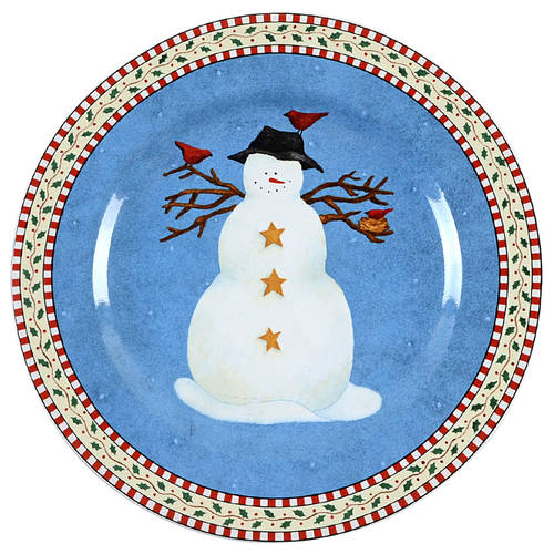 Snowman Salad Plate