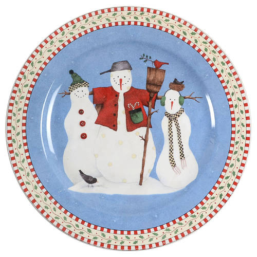 Snowman 12" Chop Plate (Round Platter)