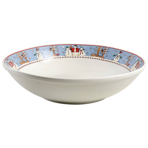 Snowman 12" Pasta Serving Bowl