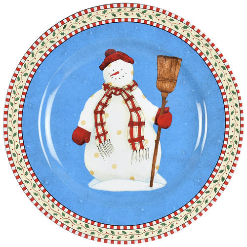 Snowman Salad Plate