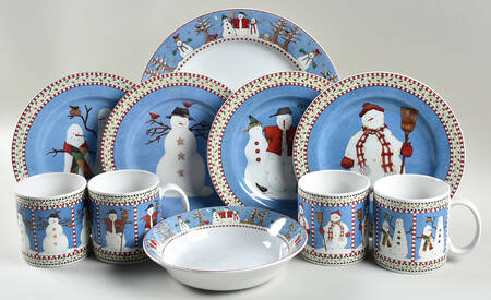 Snowman 32  Piece Estate Set