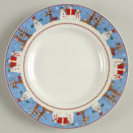 Snowman Bread & Butter Plate