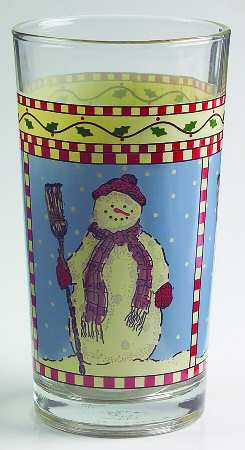 Snowman 12 Oz Glassware Tumbler