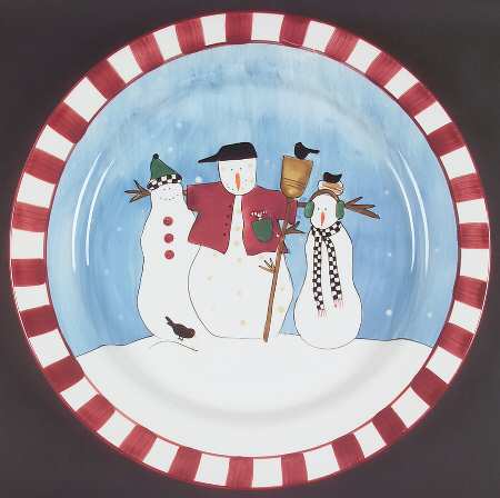 Snowman 16" Chop Plate (Round Platter)