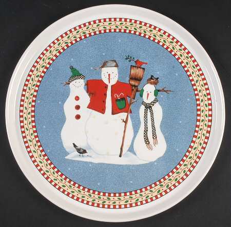 Snowman Cake Plate