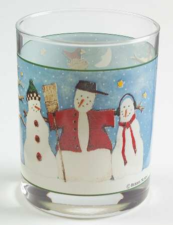 Snowman 12 Oz Glassware Double Old Fashioned