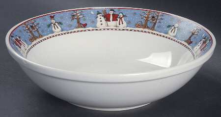 Snowman 7" Individual Pasta Bowl