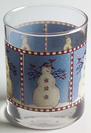 Snowman 12 Oz Glassware Double Old Fashioned
