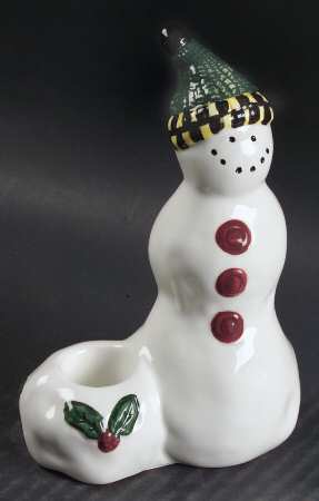 Snowman 5" Candlestick