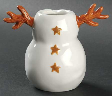 Snowman Figural Sugar Bowl No Lid