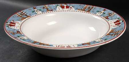 Snowman 14" Large Salad Serving Bowl