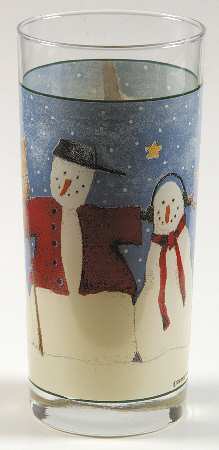 Snowman 12 Oz Glassware Tumbler