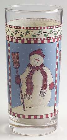 Snowman 12 Oz Glassware Tumbler