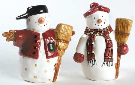 Snowman Figural Salt and Pepper