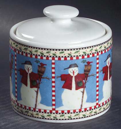 Snowman Sugar Bowl & Lid