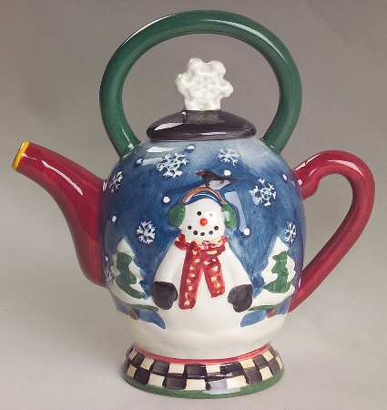 Snowman Mini Figural Teapot & Lid