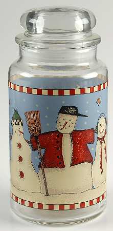 Snowman Medium Glassware Storage Jar & Lid