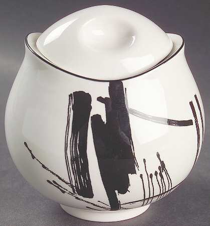 Calligraphy Sugar Bowl & Lid