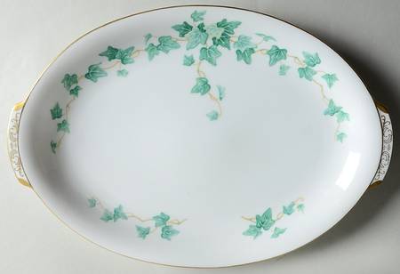 Caprice Green 14" Oval Serving Platter