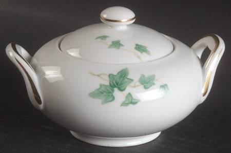 Caprice Green Sugar Bowl & Lid
