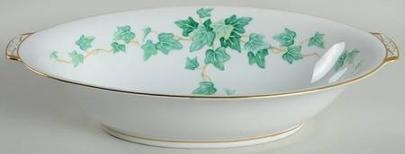 Caprice Green 10" Oval Vegetable Bowl
