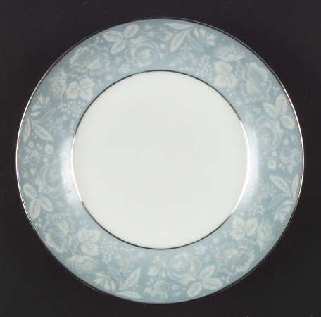 Damask Blue (Platinum Trim) Coupe Soup Bowl by Sango
