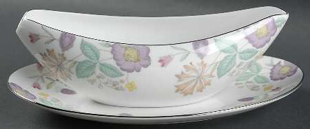 Fantasia (Platinum Trim) Gravy Boat & Underplate/Relish