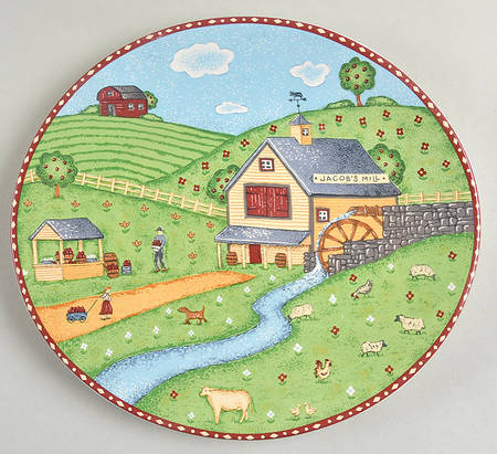 Green Acres Salad Plate by Sango