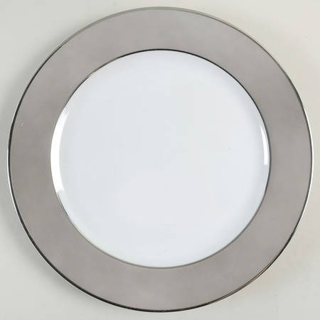 Platina (White with Gray Color Band) Dinner Plate