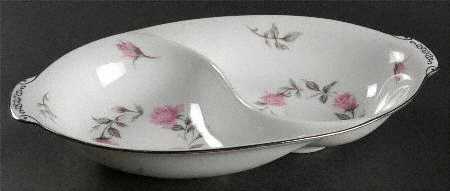 Rosetta 11" Oval Divided Vegetable Bowl by Sango