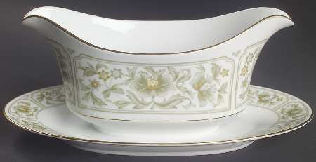 Savannah (Gold) Gravy Boat with Attached Underplate