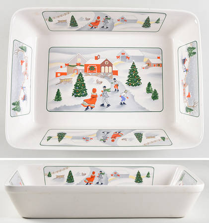 Silent Night 13"  Rectangular Baker by Sango