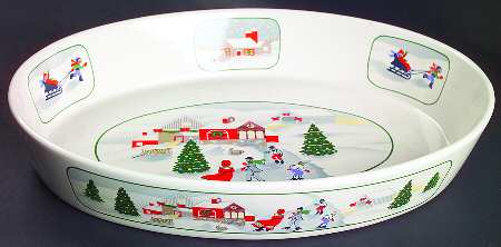 Silent Night 11" Oval Baker