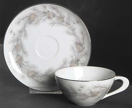 Sierra Pines (#6608) Flat Cup & Saucer Set