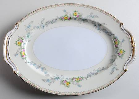 Les Fleurs (Japan) 12" Oval Serving Platter