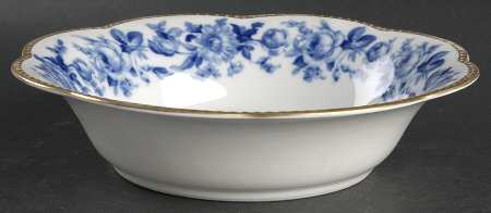 Cobalt Rose 9" Round Vegetable Bowl