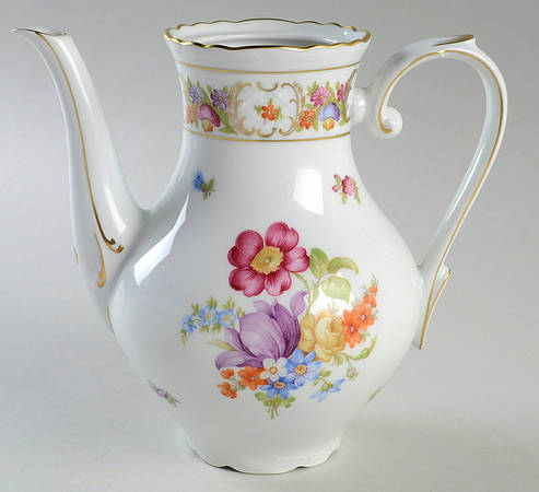 Empress Dresden Flowers Small Coffee Pot No Lid by Schumann - Bavaria
