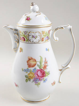 Empress Dresden Flowers Coffee Pot & Lid