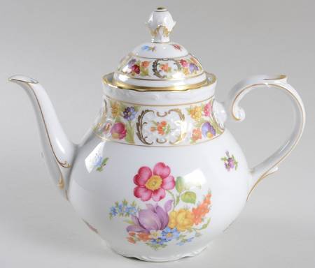 Empress Dresden Flowers Teapot & Lid