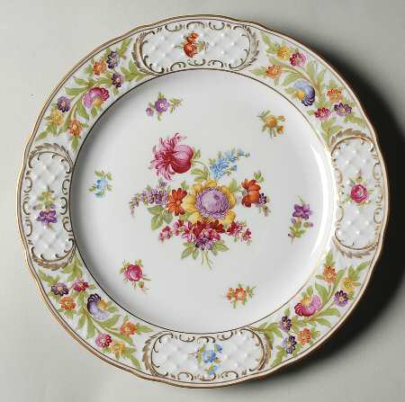 Empress Dresden Flowers Dinner Plate by Schumann - Bavaria