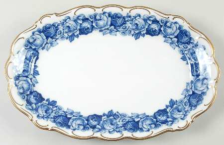 Heirloom Blue 15" Oval Serving Platter