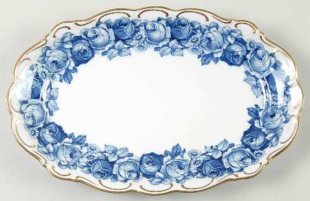 Heirloom Blue 12" Oval Serving Platter