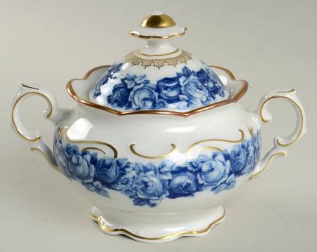 Heirloom Blue Sugar Bowl & Lid
