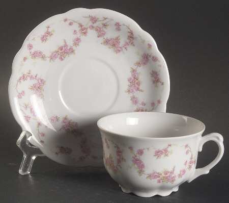Rose Arbor Flat Cup & Saucer Set