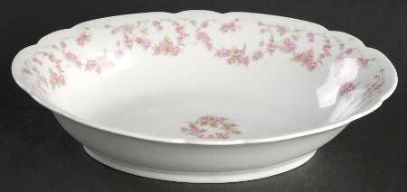 Rose Arbor 9" Oval Vegetable Bowl