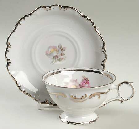 Sweet Briar Footed Cup & Saucer Set